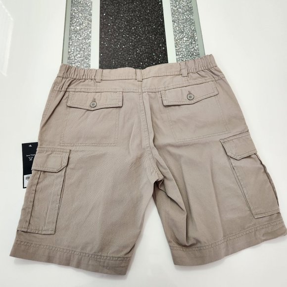NWT - KHAKI SHORTS IN COTTON TWILL - Picture 3 of 7